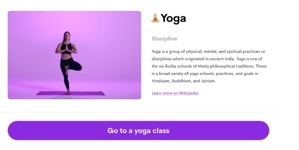 Photo of the Yoga App